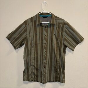 Arc'teryx Brown Plaid Short Sleeve Shirt, Large